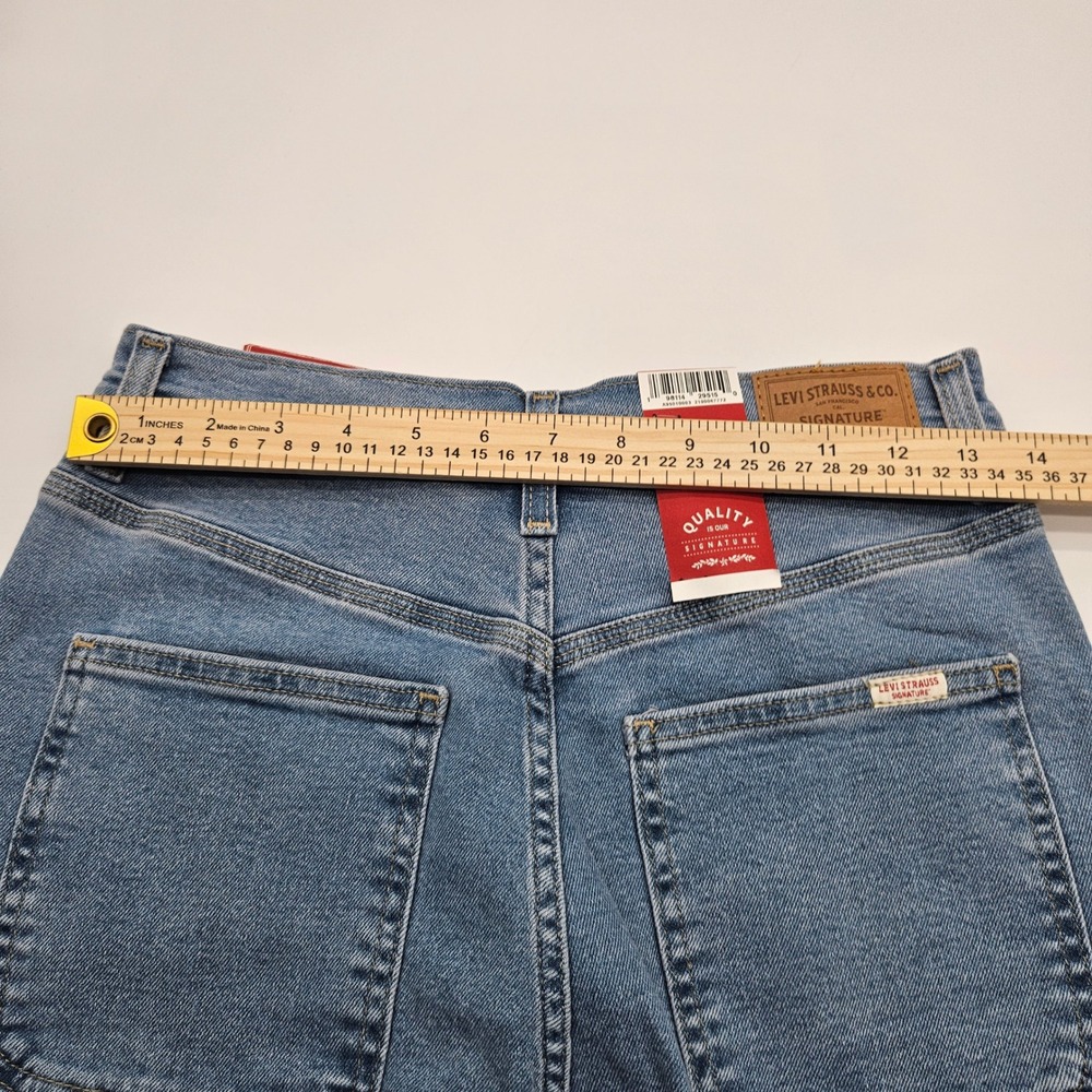 Levi Strauss Signature‎ Loose Straight Trouser High Rise Jeans Blue Size 4 W27 - Picture 6 of 11